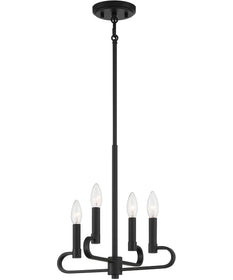 Summit 4 Light Chandelier Convertible Matte Black