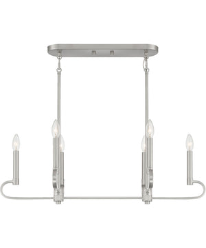Summit 6 Light Island Brushed Nickel