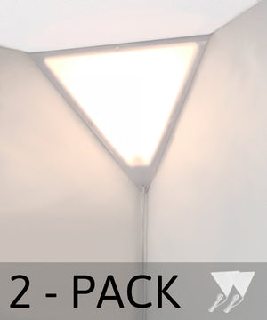 The Original Beacon Triangle Corner Light, Plug-In 17' Cord, 2-Pack