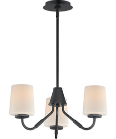 Durham 3-Light Chandelier Black