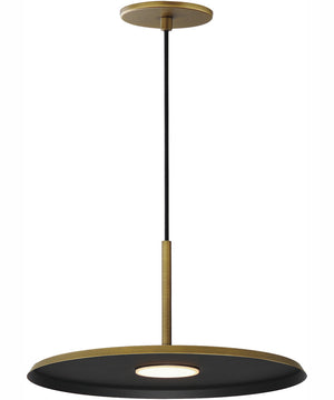 Berliner 14 inch LED Pendant Antique Brass