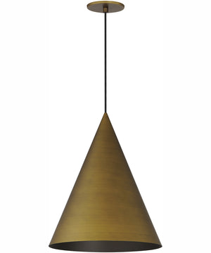 Pitch 14 inch LED Pendant Antique Brass