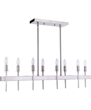 Larrson 8-Light Island Pendant Brushed Polished Nickel