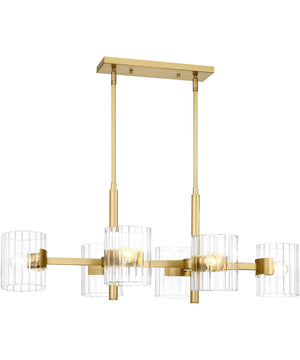 Aries 6 Light Island  Brushed Gold