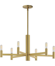 Emana 6-Light Chandelier Natural Aged Brass
