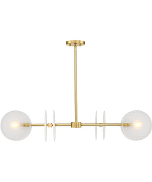 Sky Fall 4 light Island Pendant Brushed Gold