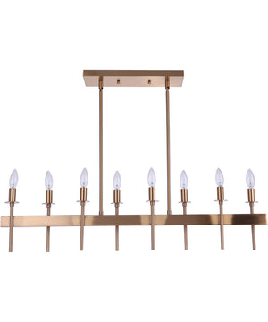 Larrson 8-Light Island Pendant Satin Brass