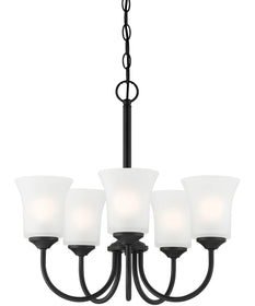 Bronson 5 Light Chandelier Matte Black