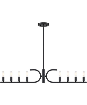 Skye 8 light Island Pendant Matte Black